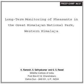 Research Long Term Pheasant Monitoring by Ramesh and Sathya